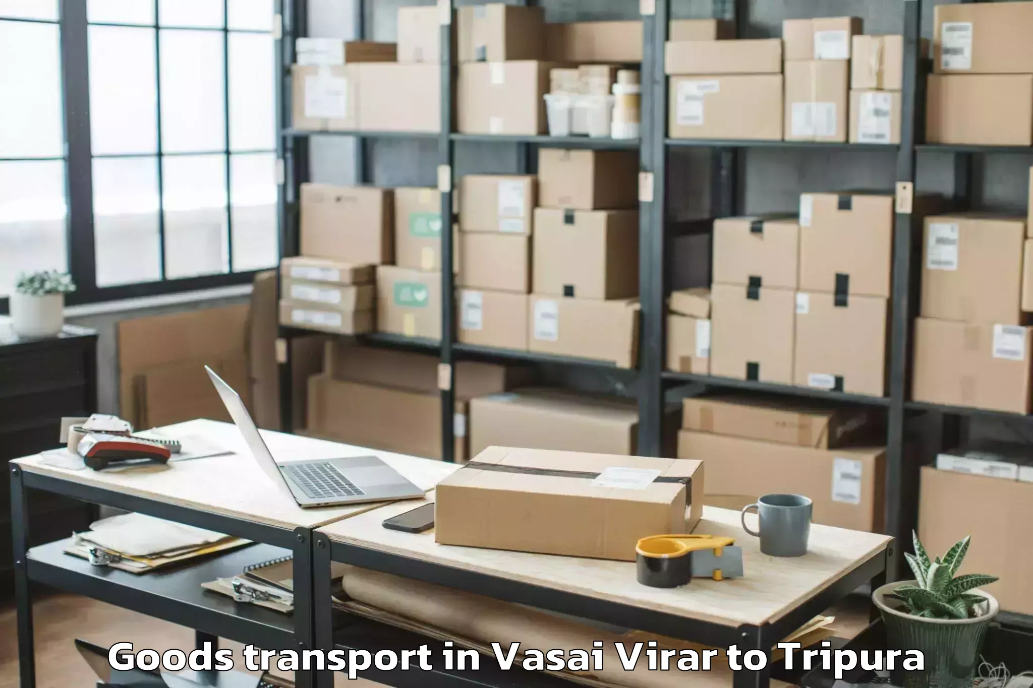 Top Vasai Virar to Ambasa Goods Transport Available